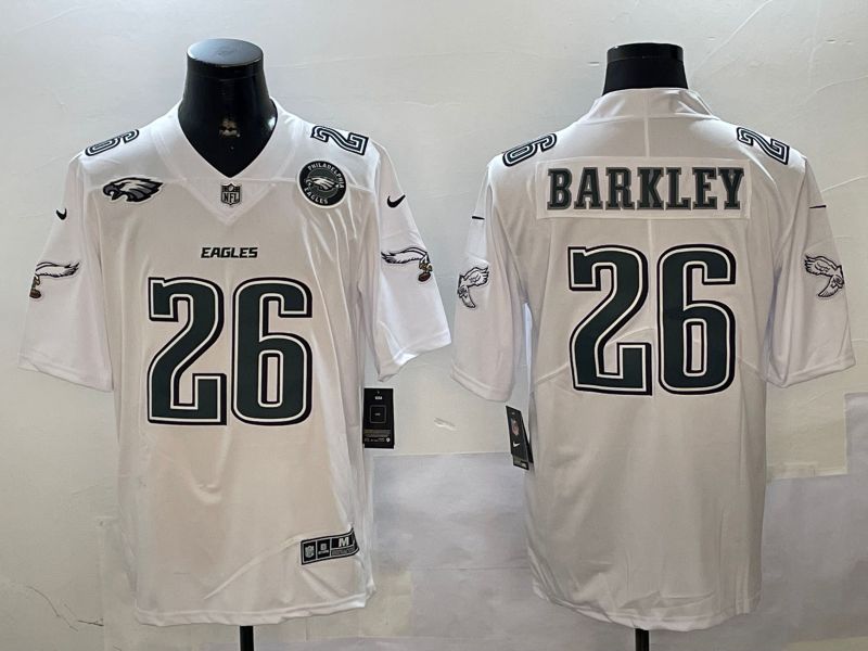 Men Philadelphia Eagles #26 Barkley White 2024 Nike Limited NFL Jersey style 01023